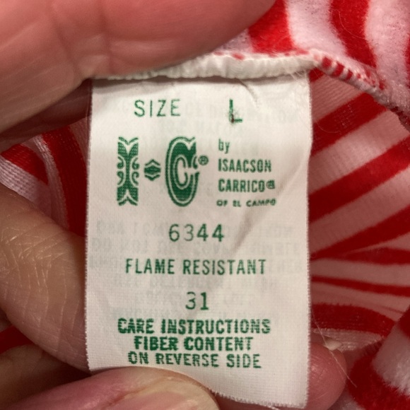 Vintage Isaacson Carrico IC red striped pajama set 12/18m - Picture 9 of 9